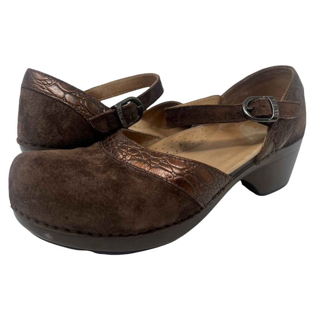 Dansko Brown Mules with Strap